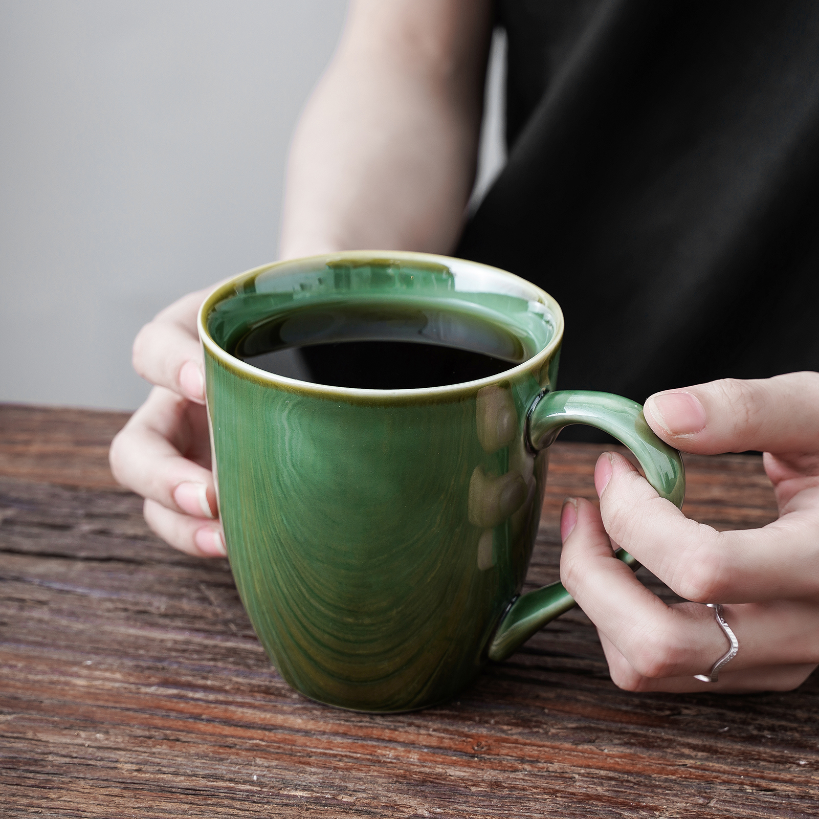 Blue Coffee Mug Set, 12 Ounce, Set of 6, Ceramic Mug for Men, Women, Unique  Glazed Mugs with Handle for Coffee, Tea, Milk, Cocoa, Cereal, Starry Blue -  Vicrays Ceramics