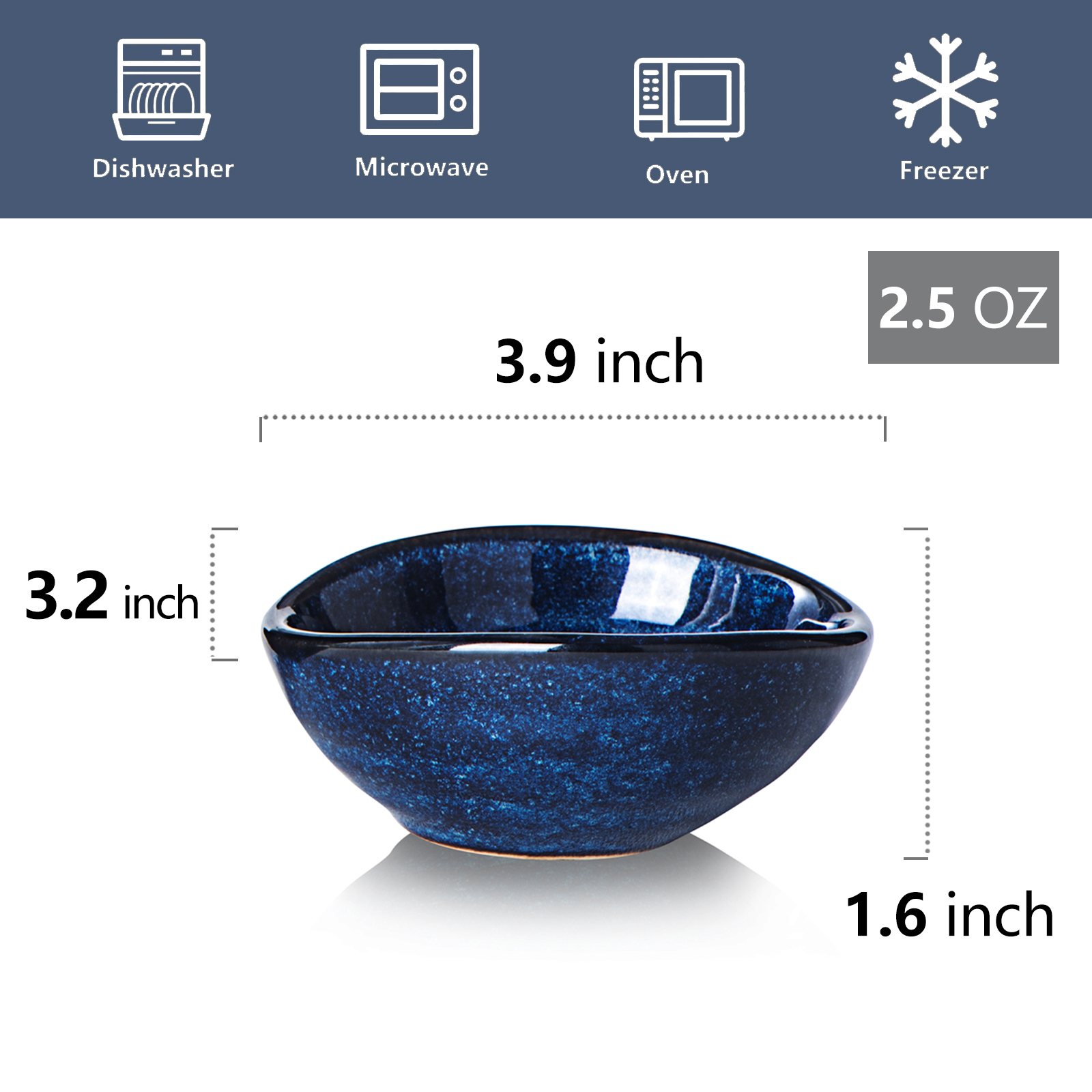  Vikko 3 Inch Small Glass Bowls: Dipping Sauce Cups