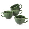 vicrays Jumbo Soup Mug Coffee Large – Ceramic Wide Oversized Extra Big Handle Bowls Latte Friends Mug Set Gaint Cereal Oatmeal Cappuccino Cup Set 27 oz -Green