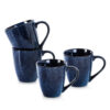 vicrays Coffee Mug Set, 12 Ounce, Set of 4, Ceramic Mug for Men, Women, Unique Glazed Mugs with Handle for Coffee, Tea, Milk, Cocoa, Cereal(blue)